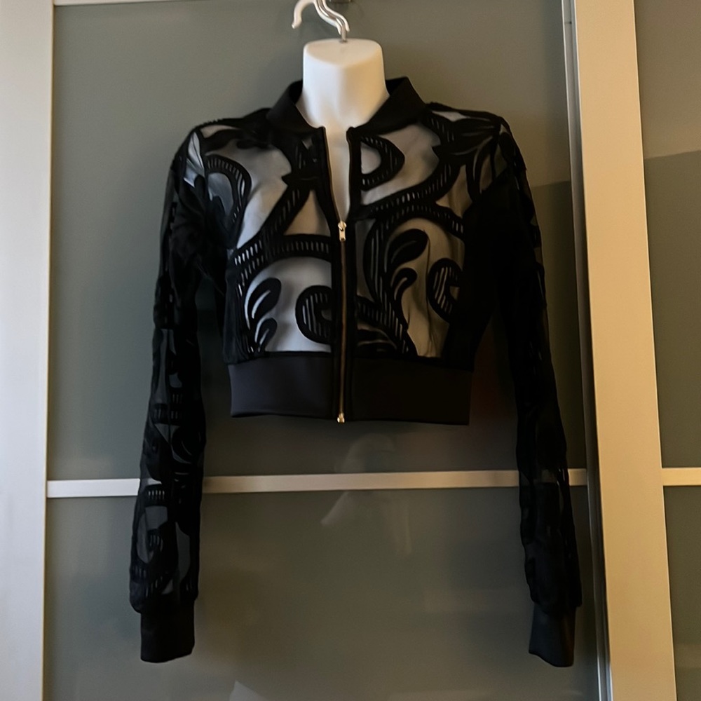 Mesh crop Jacket